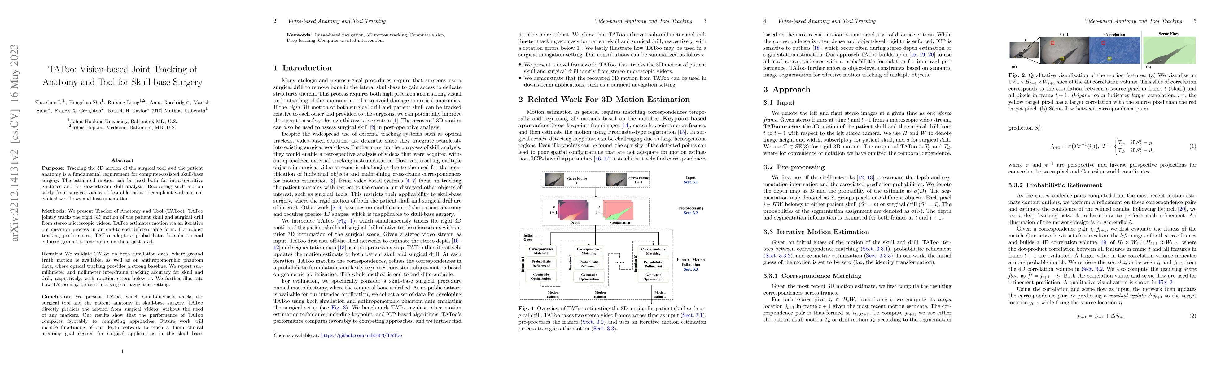 Thumbnail for TAToo: Vision-based Joint Tracking of Anatomy and Tool for Skull-base
  Surgery