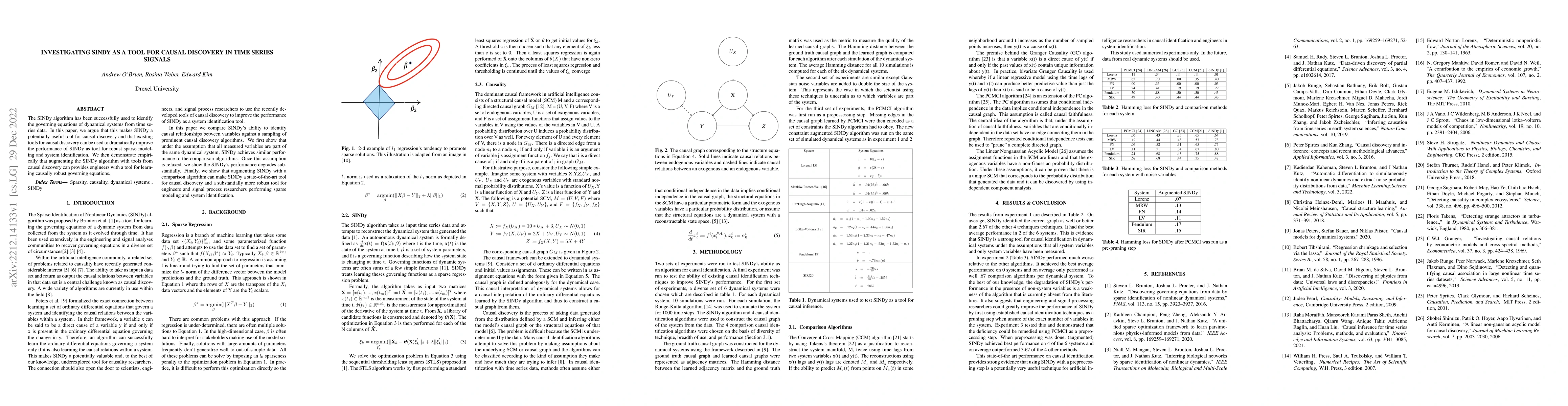 Thumbnail for Investigating Sindy As a Tool For Causal Discovery In Time Series
  Signals