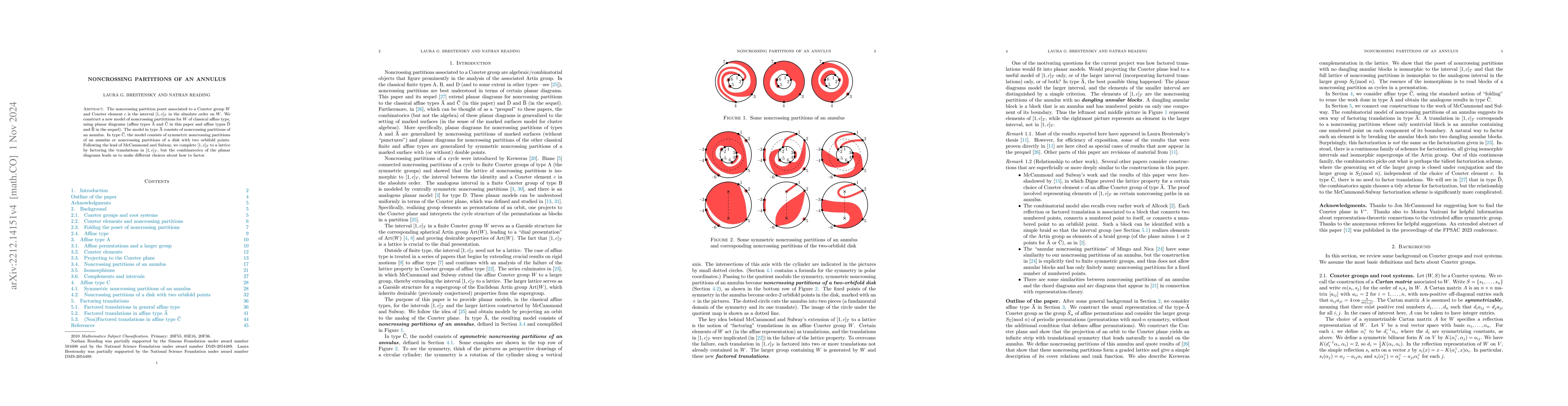 Thumbnail for Noncrossing partitions of an annulus