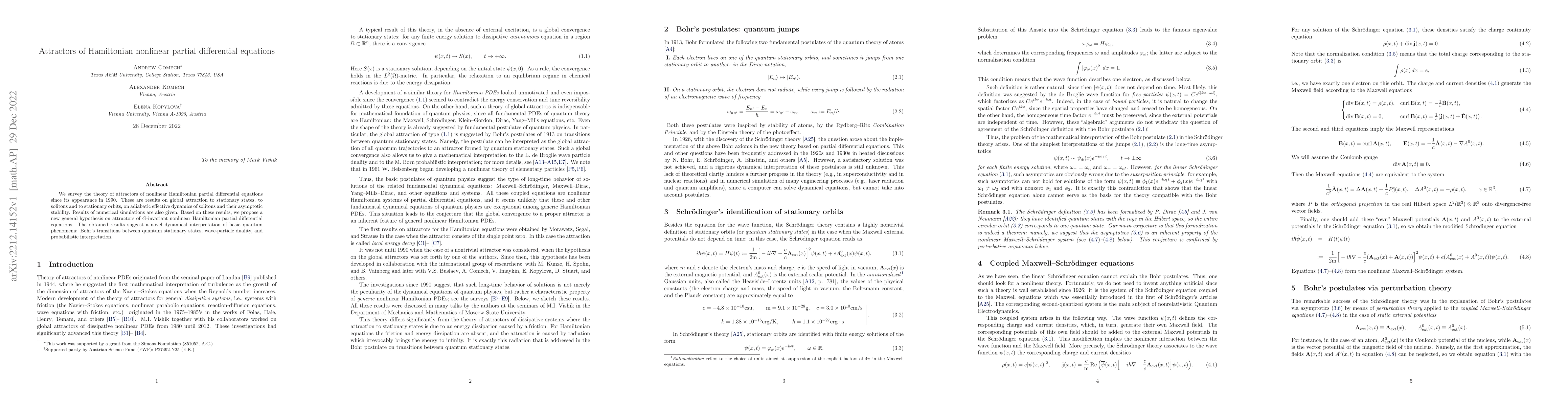 Thumbnail for Attractors of Hamiltonian nonlinear partial differential equations