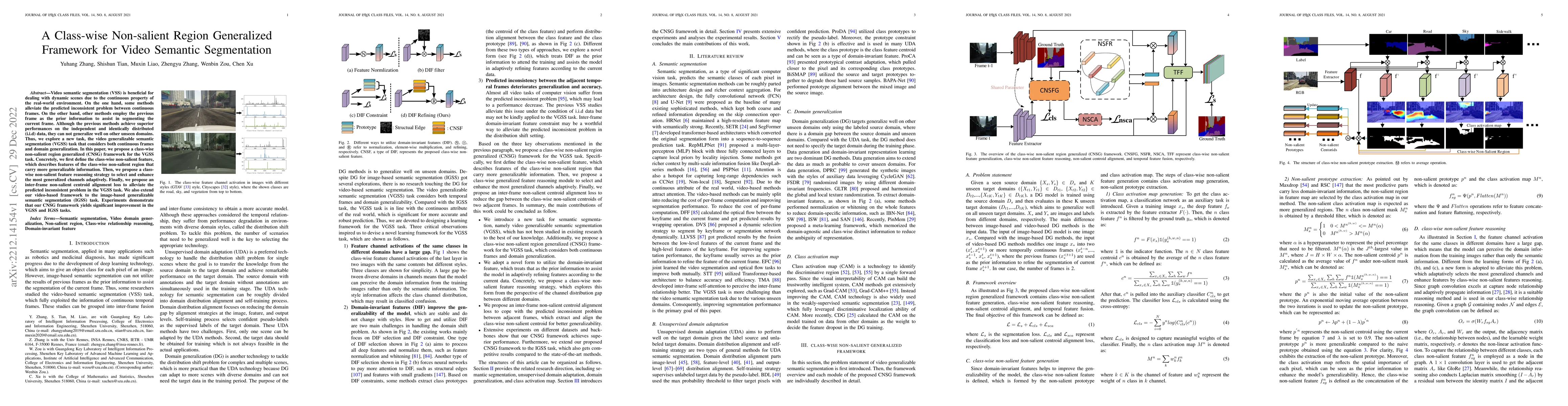 Thumbnail for A Class-wise Non-salient Region Generalized Framework for Video Semantic
  Segmentation