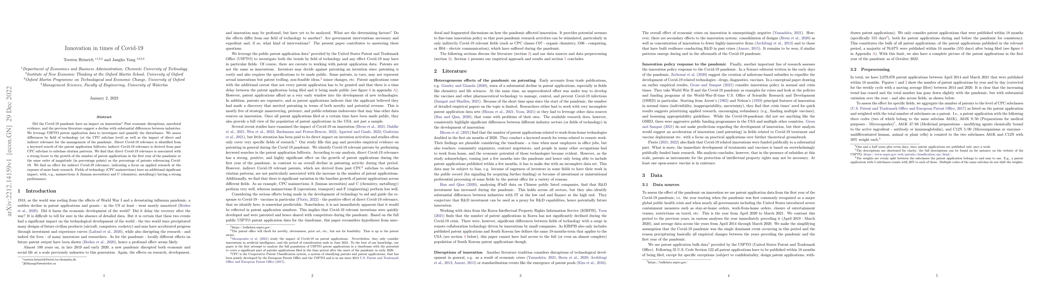 Thumbnail for Innovation in times of Covid-19