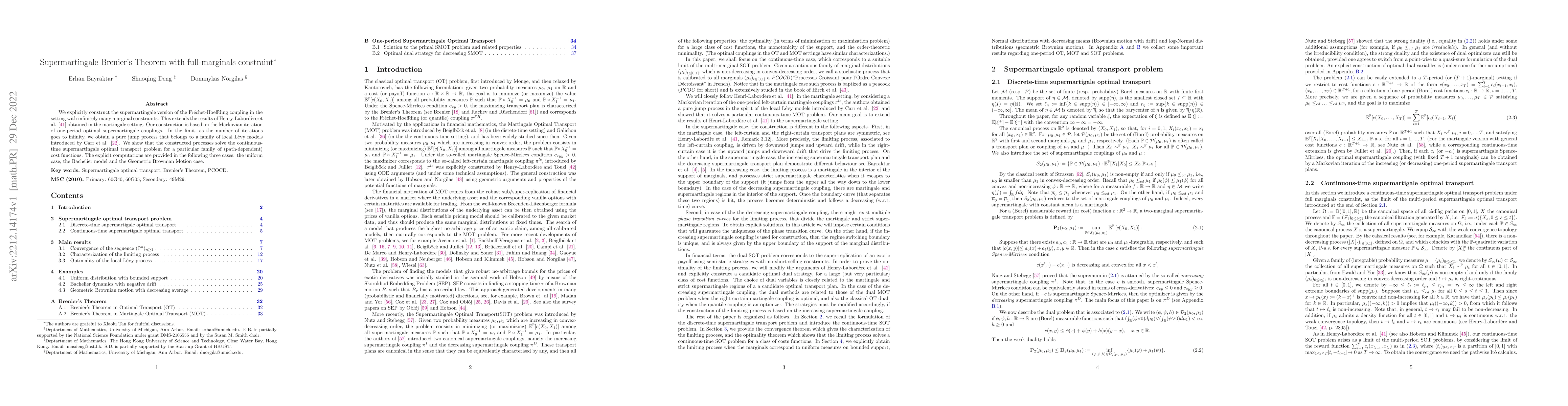Thumbnail for Supermartingale Brenier's Theorem with full-marginals constraint