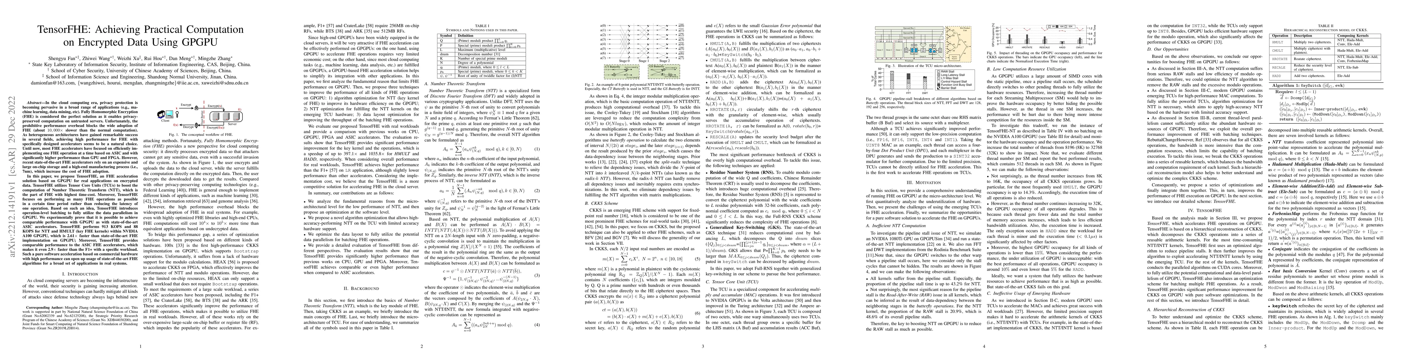 Thumbnail for TensorFHE: Achieving Practical Computation on Encrypted Data Using GPGPU