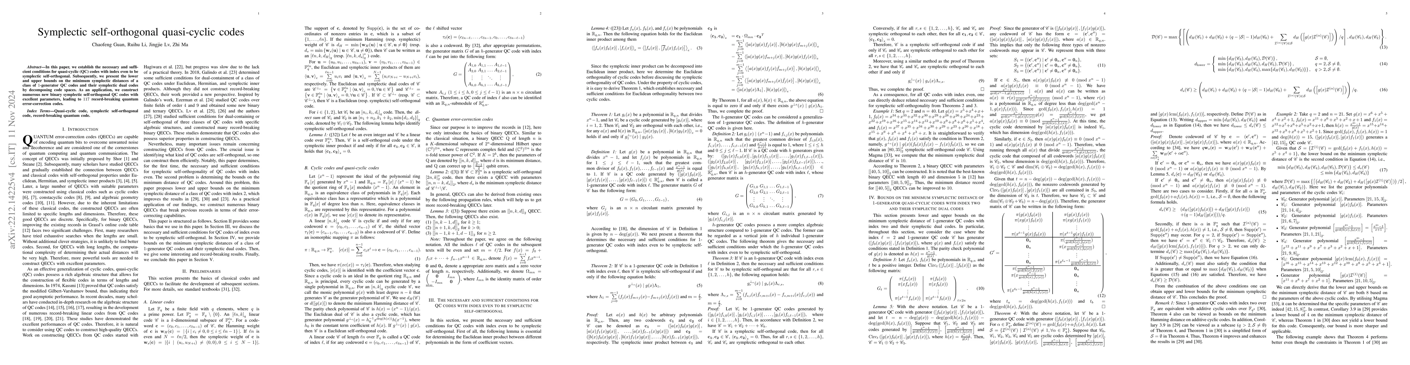 Thumbnail for Symplectic self-orthogonal quasi-cyclic codes