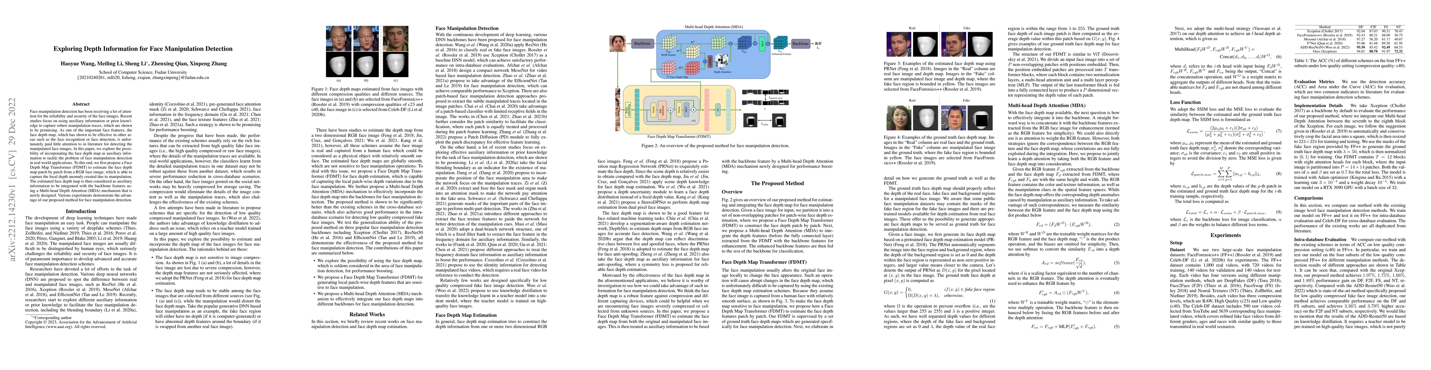 Thumbnail for Exploring Depth Information for Face Manipulation Detection