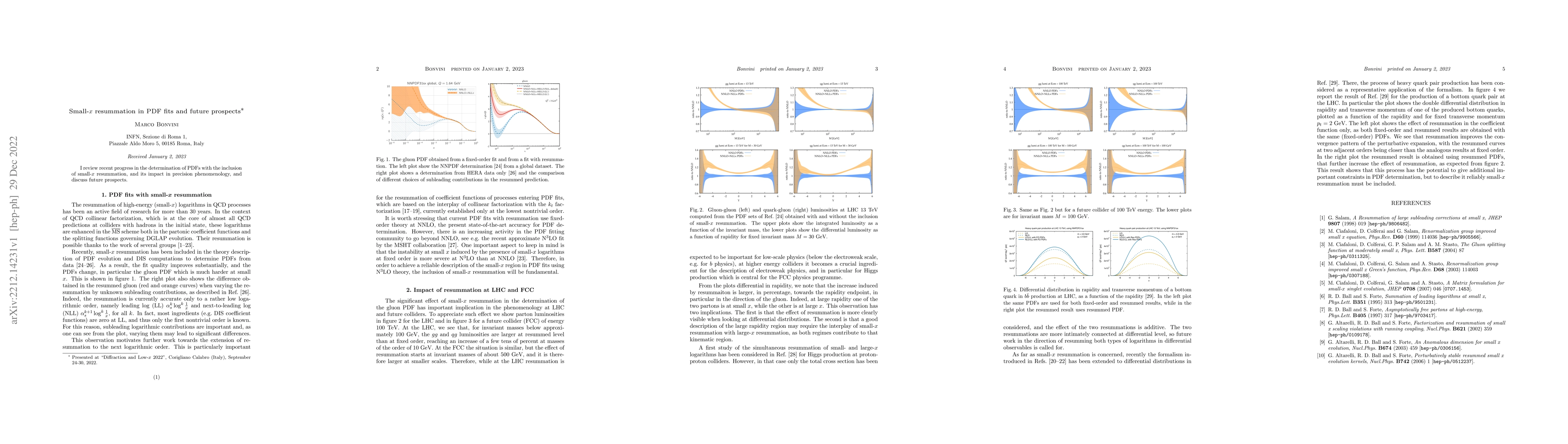 Thumbnail for Small-x resummation in PDF fits and future prospects