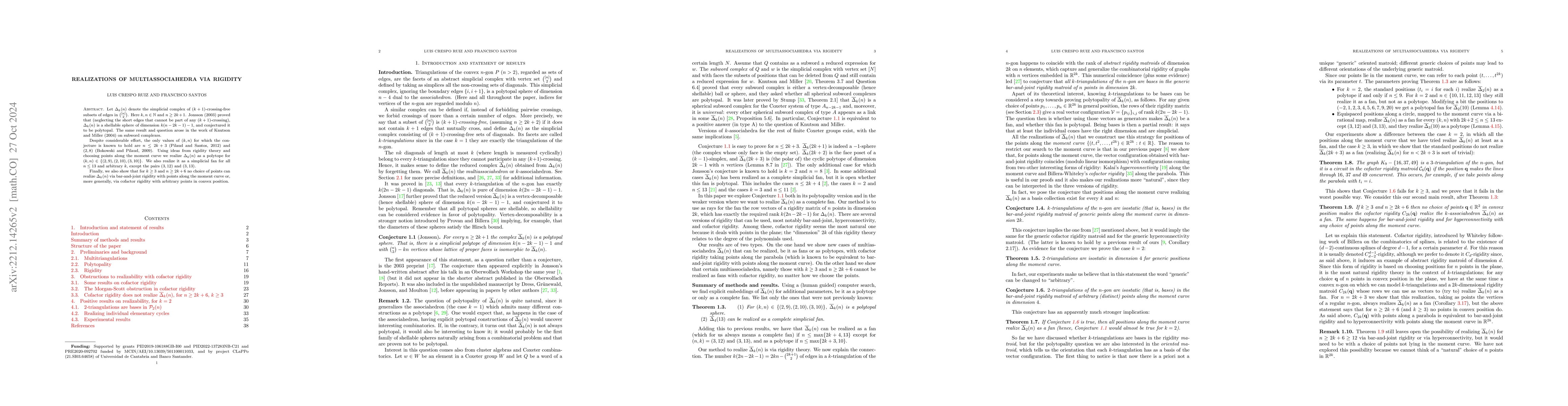 Thumbnail for Realizations of multiassociahedra via rigidity
