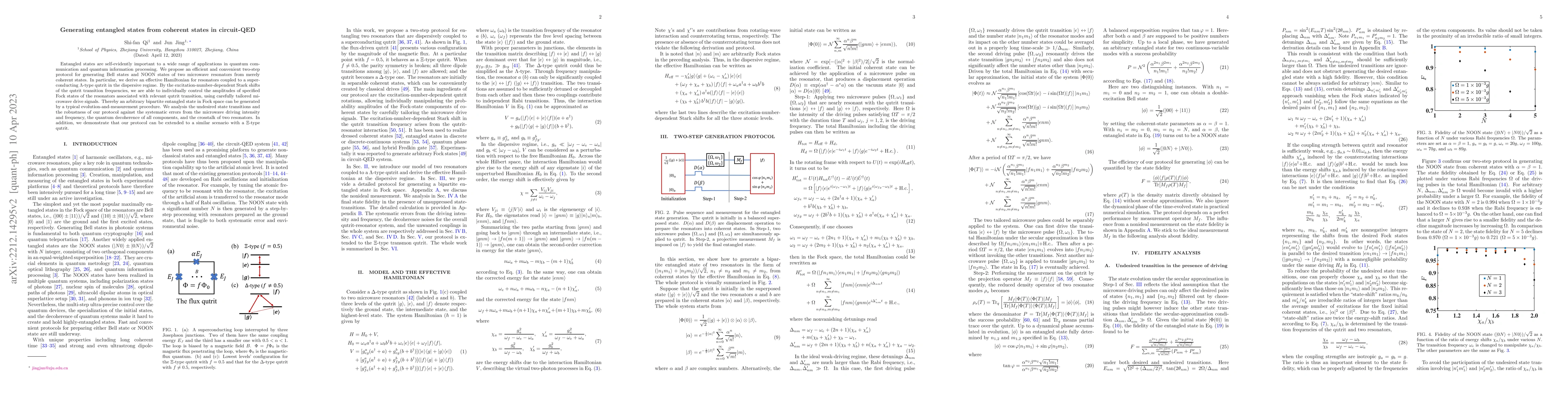 Thumbnail for Generating entangled states from coherent states in circuit-QED