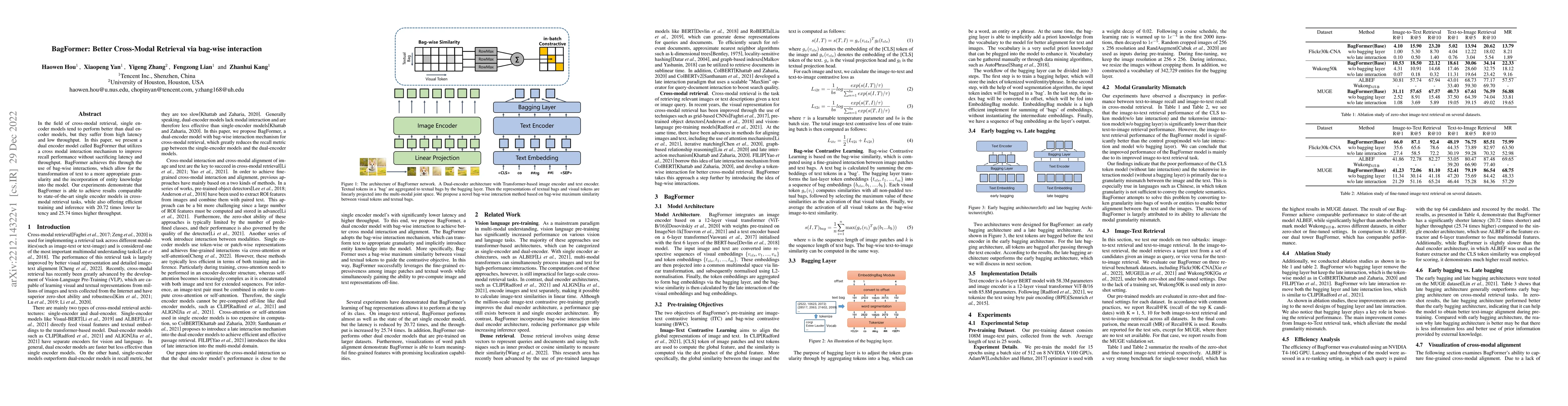 Thumbnail for BagFormer: Better Cross-Modal Retrieval via bag-wise interaction