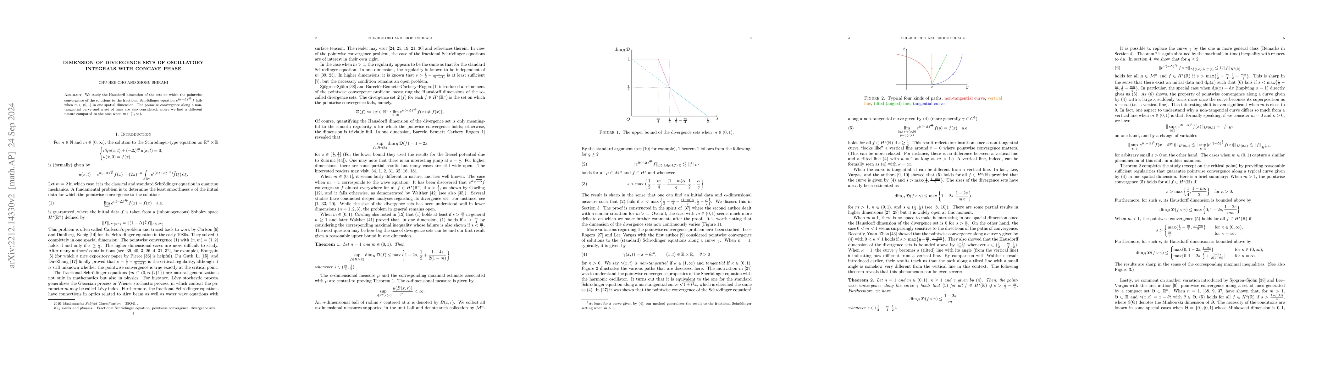 Thumbnail for Dimension of divergence sets of oscillatory integrals with concave phase