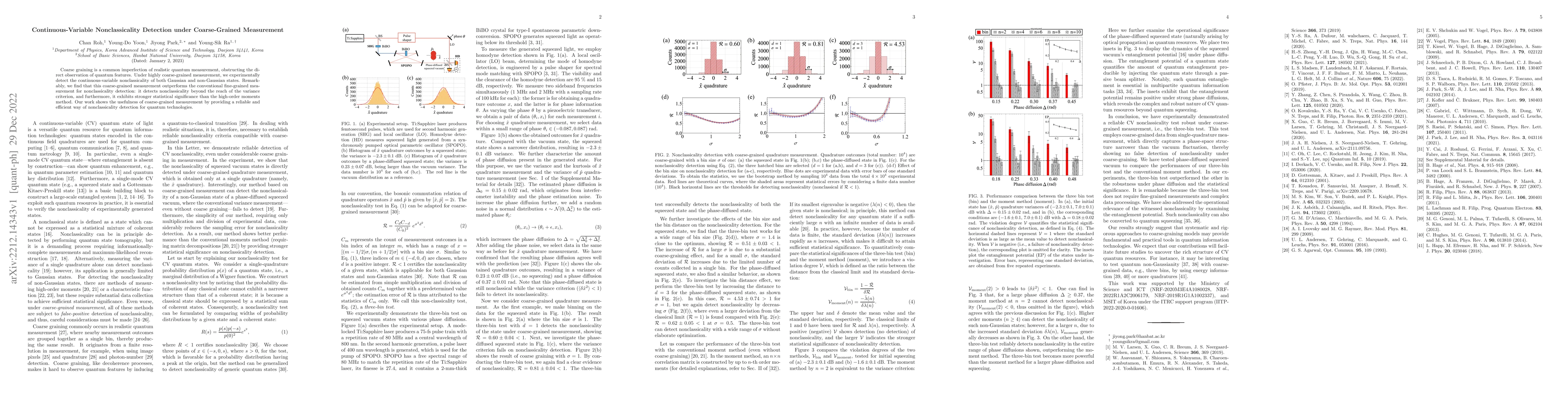 Thumbnail for Continuous-Variable Nonclassicality Detection under Coarse-Grained
  Measurement