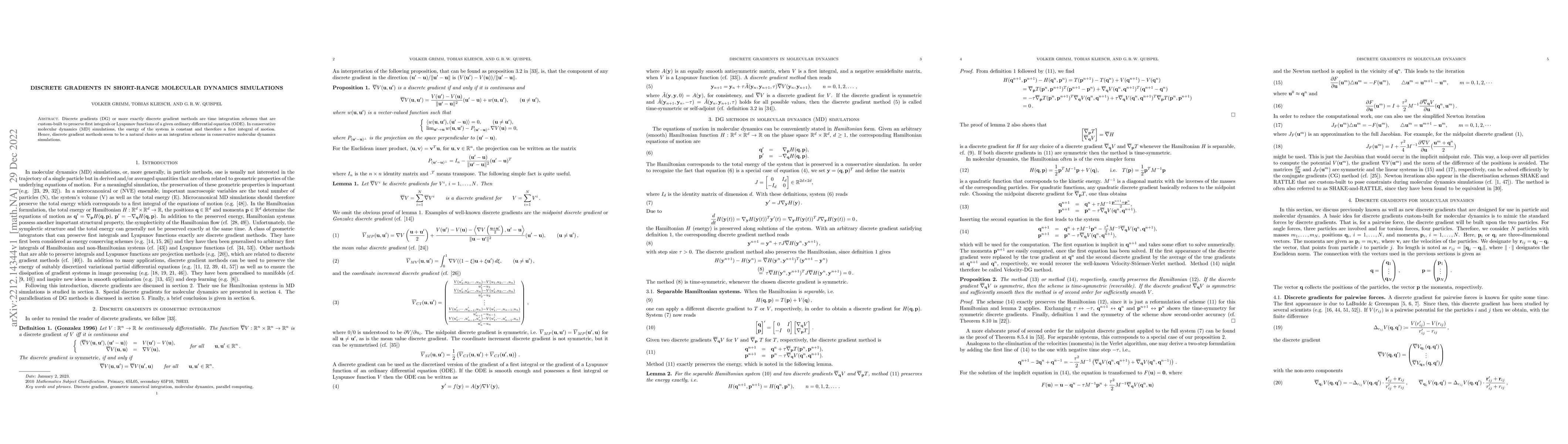 Thumbnail for Discrete gradients in short-range molecular dynamics simulations