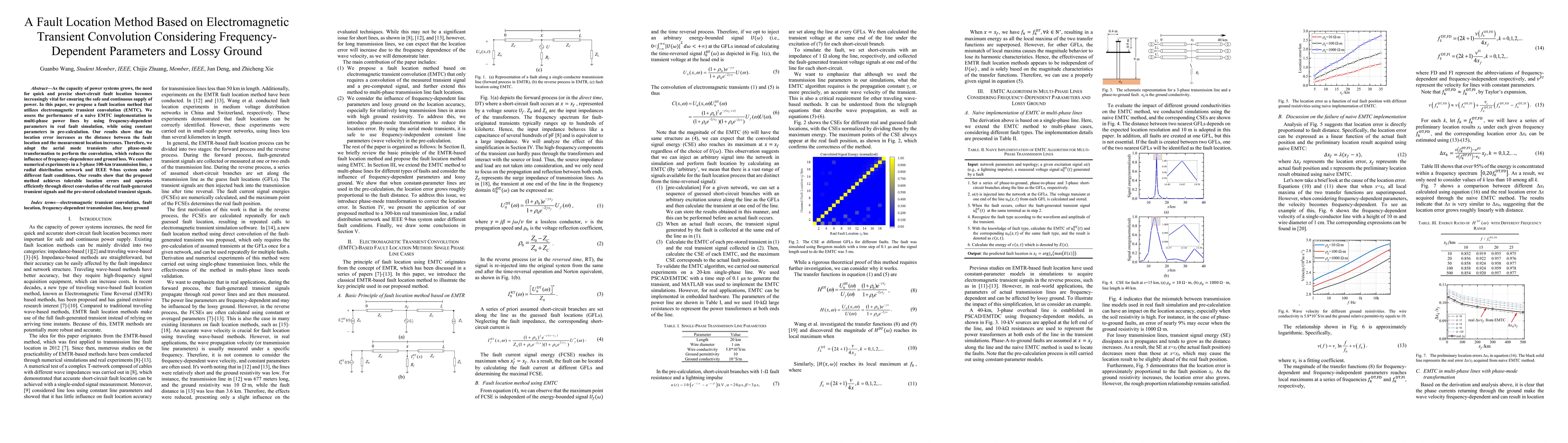 Thumbnail for A Fault Location Method Based on Electromagnetic Transient Convolution
  Considering Frequency-Dependent Parameters and Lossy Ground