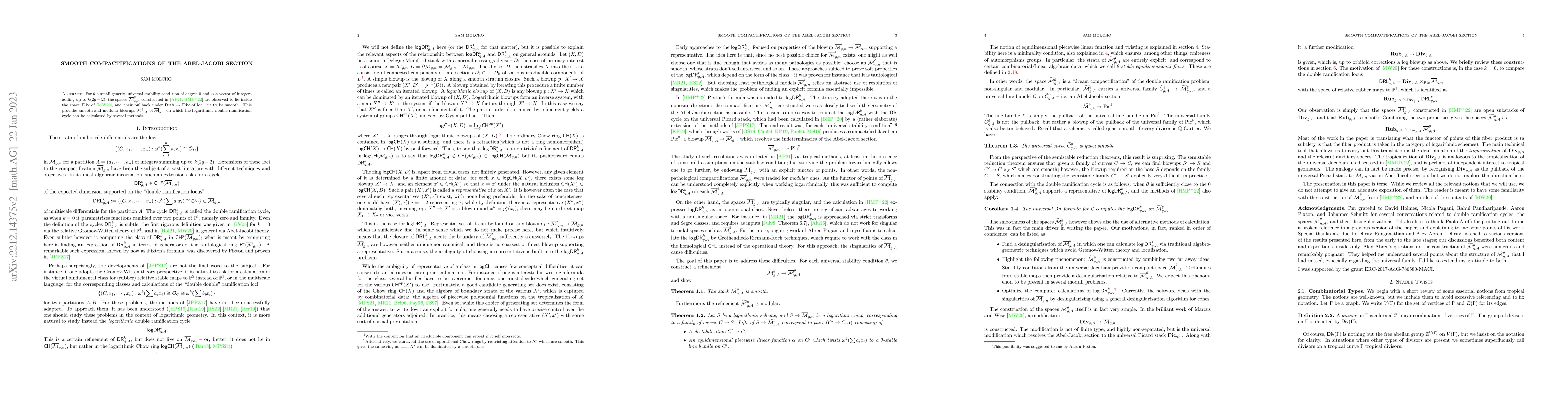 Thumbnail for Smooth Compactifications of the Abel-Jacobi Section
