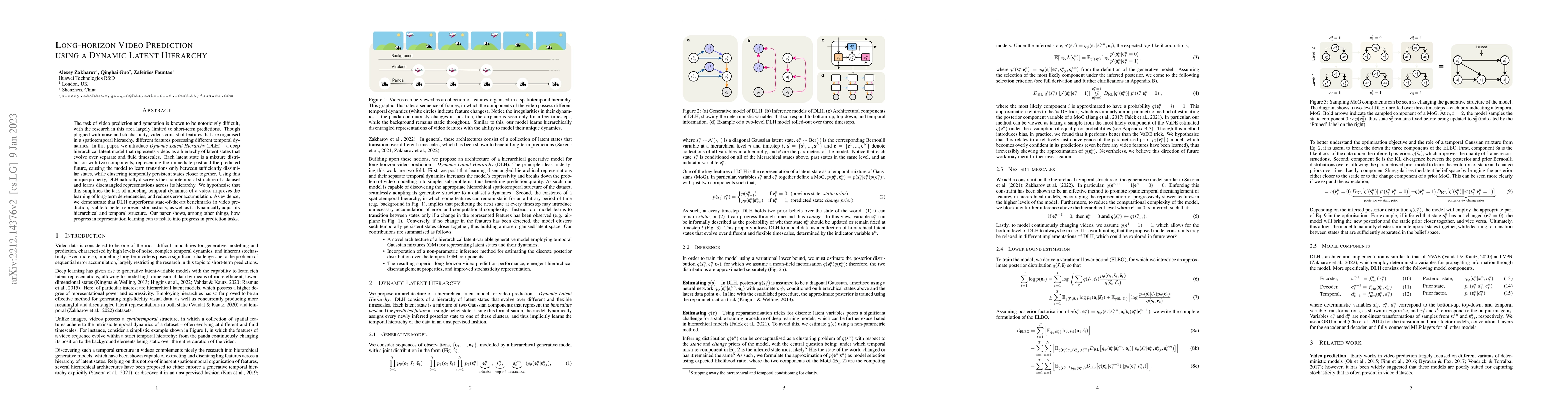 Thumbnail for Long-horizon video prediction using a dynamic latent hierarchy