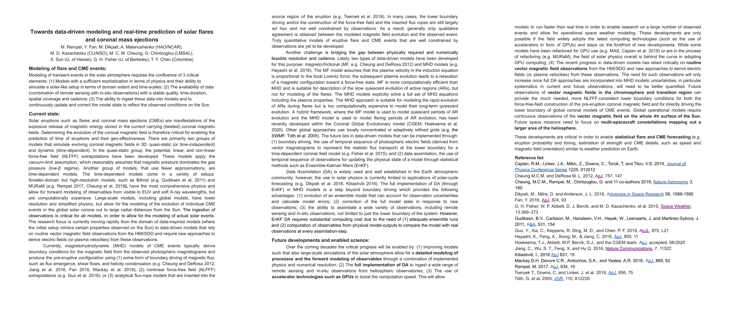 Thumbnail for Towards data-driven modeling and real-time prediction of solar flares
  and coronal mass ejections