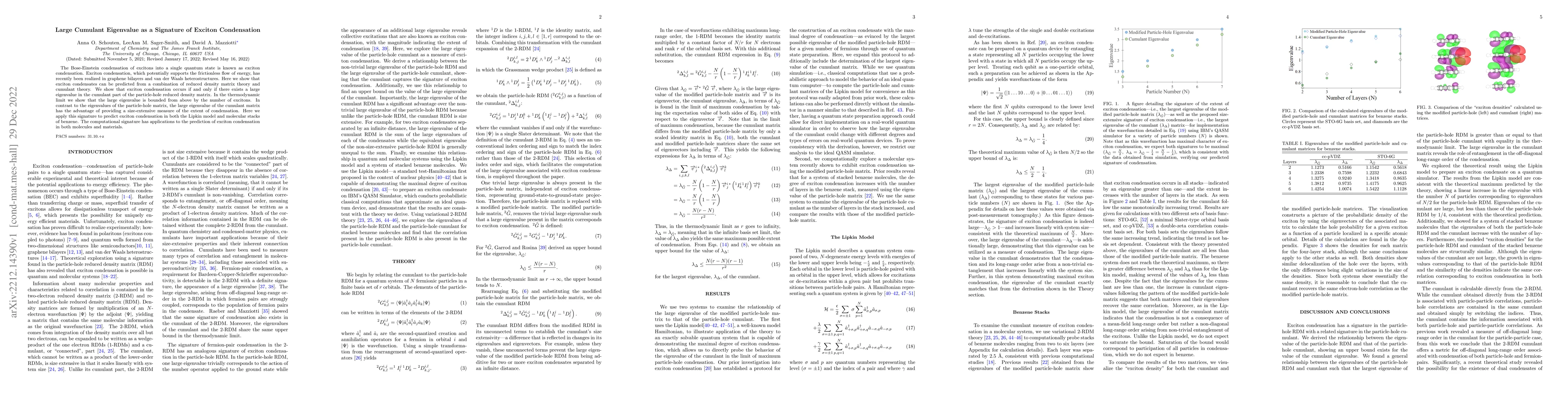 Thumbnail for Large Cumulant Eigenvalue as a Signature of Exciton Condensation