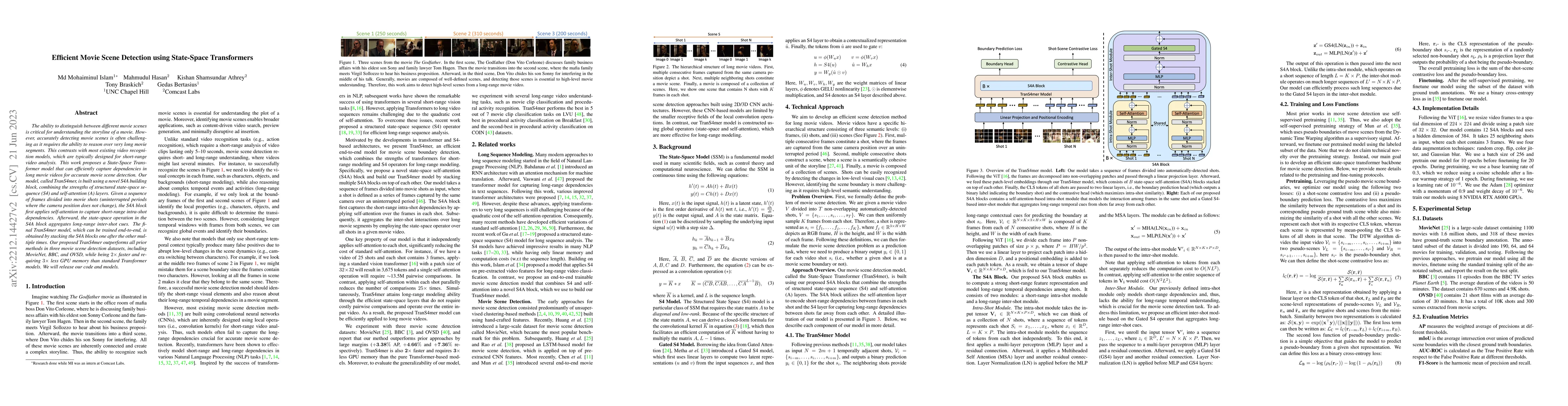 Thumbnail for Efficient Movie Scene Detection using State-Space Transformers