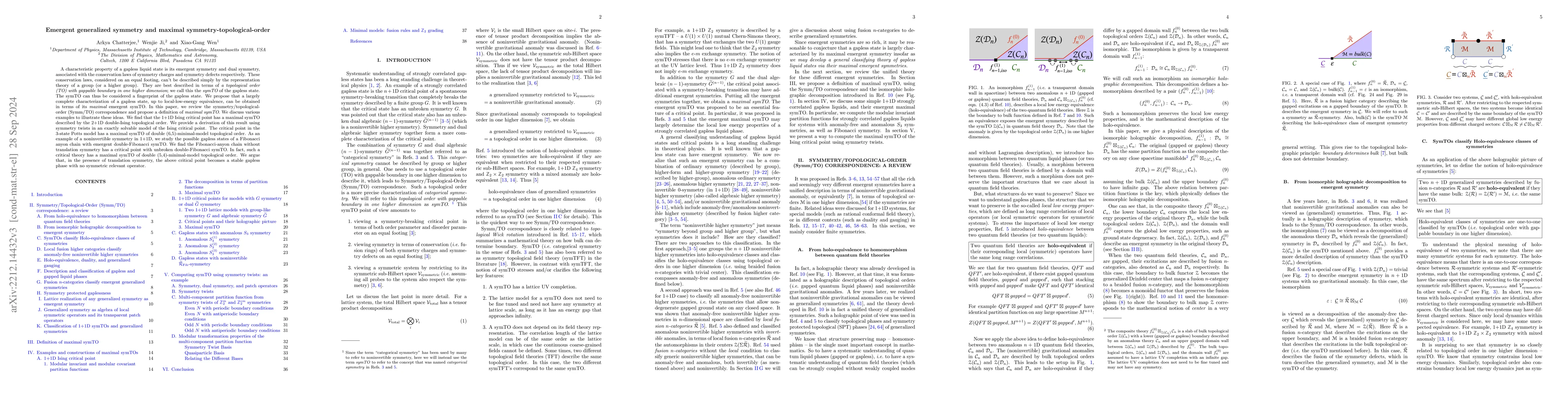 Thumbnail for Emergent generalized symmetry and maximal symmetry-topological-order