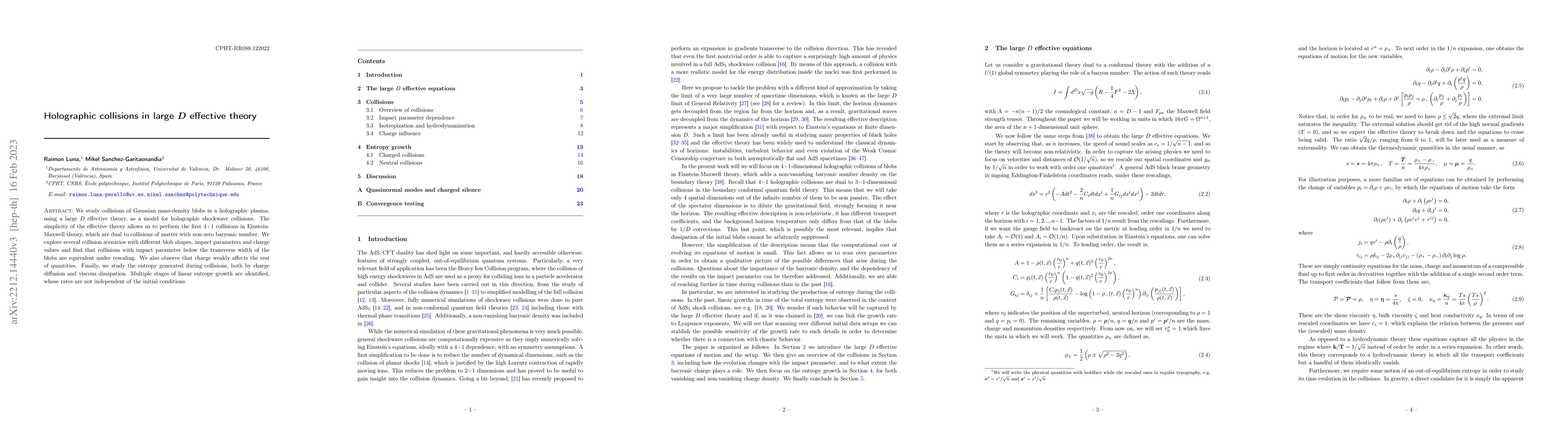 Thumbnail for Holographic collisions in large $D$ effective theory