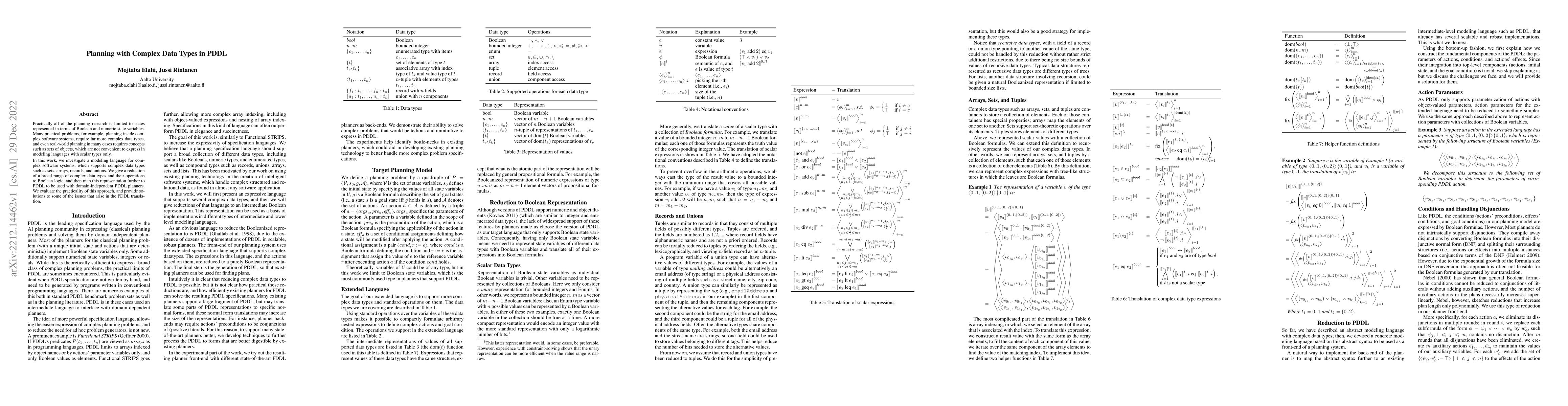 Thumbnail for Planning with Complex Data Types in PDDL