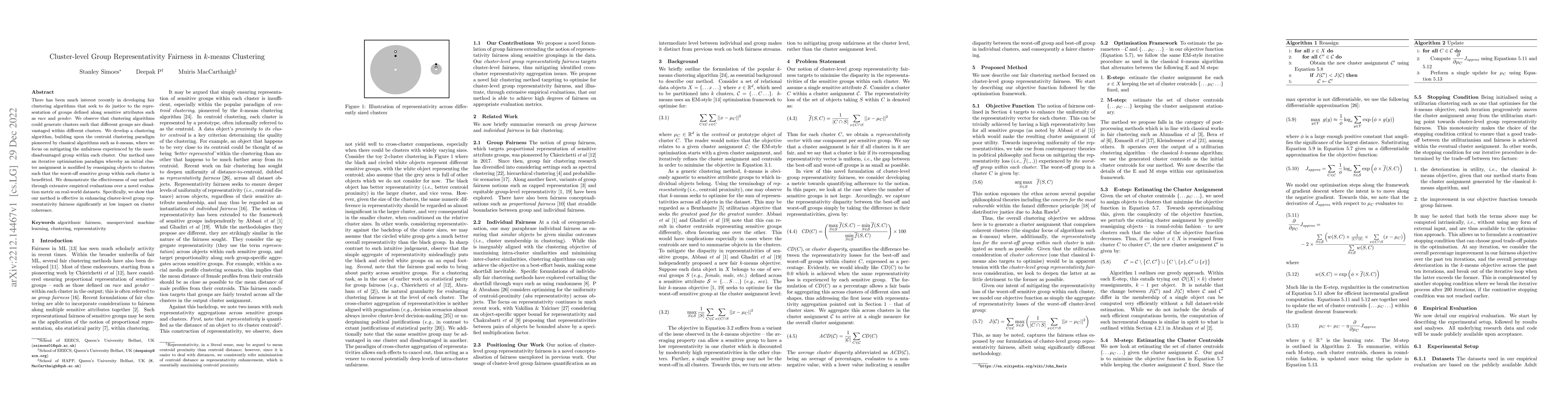 Thumbnail for Cluster-level Group Representativity Fairness in $k$-means Clustering