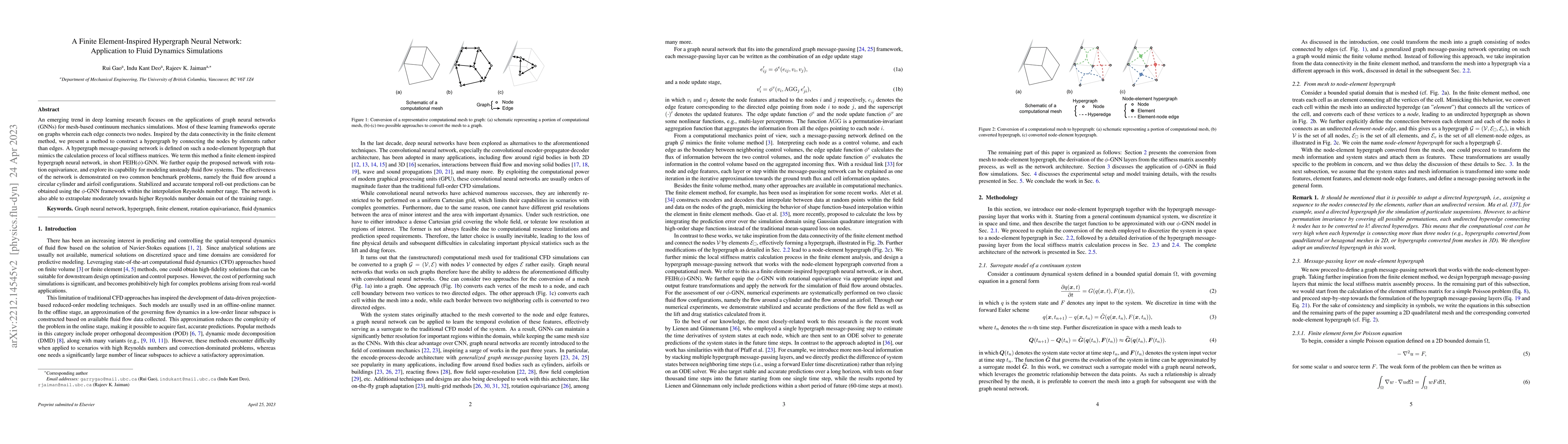 Thumbnail for A Finite Element-Inspired Hypergraph Neural Network: Application to
  Fluid Dynamics Simulations