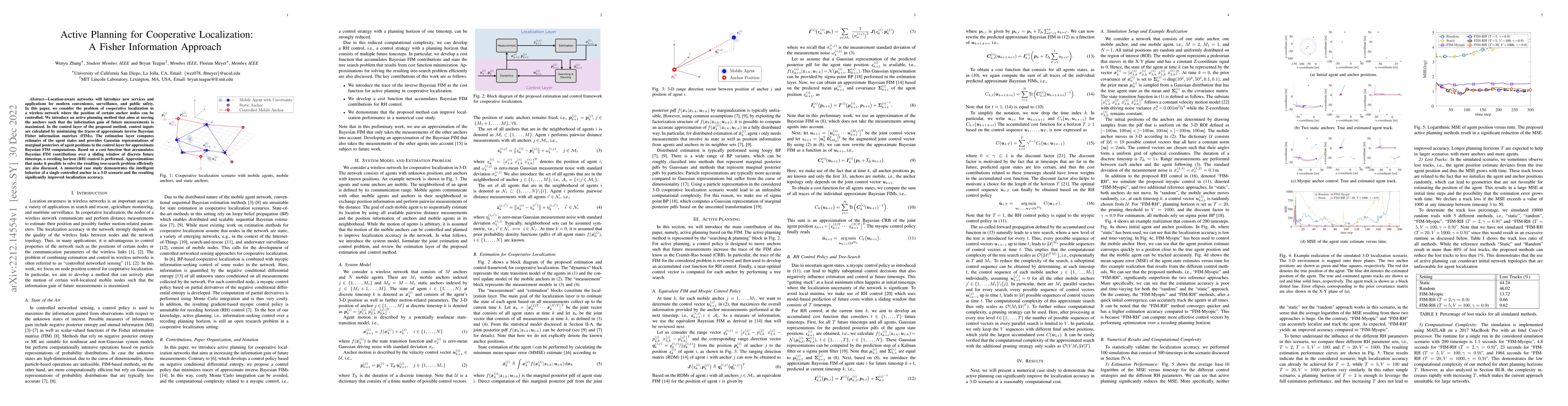 Thumbnail for Active Planning for Cooperative Localization: A Fisher Information
  Approach