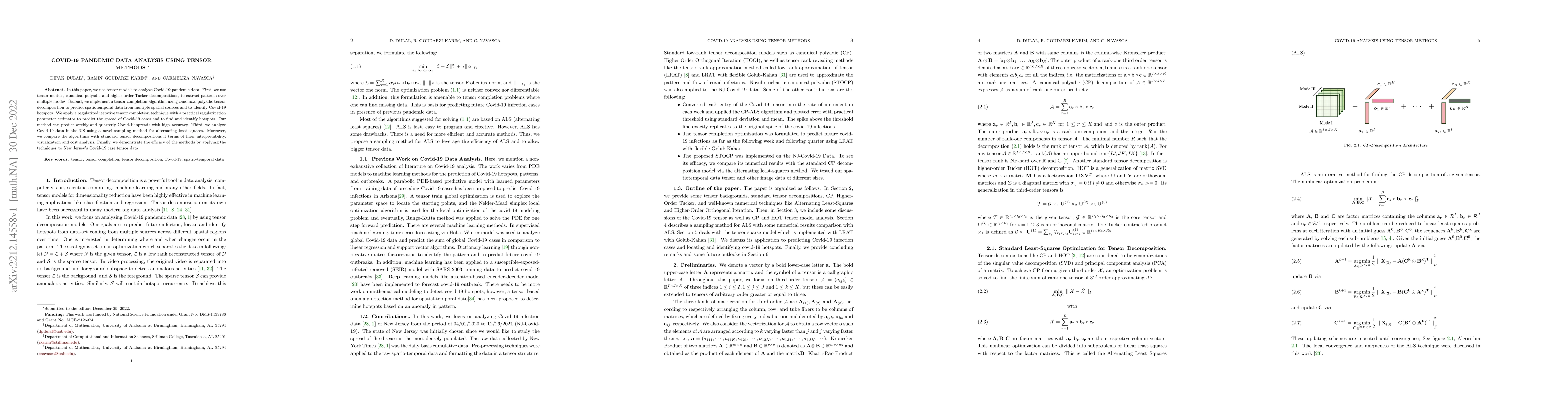 Thumbnail for Covid-19 Analysis Using Tensor Methods