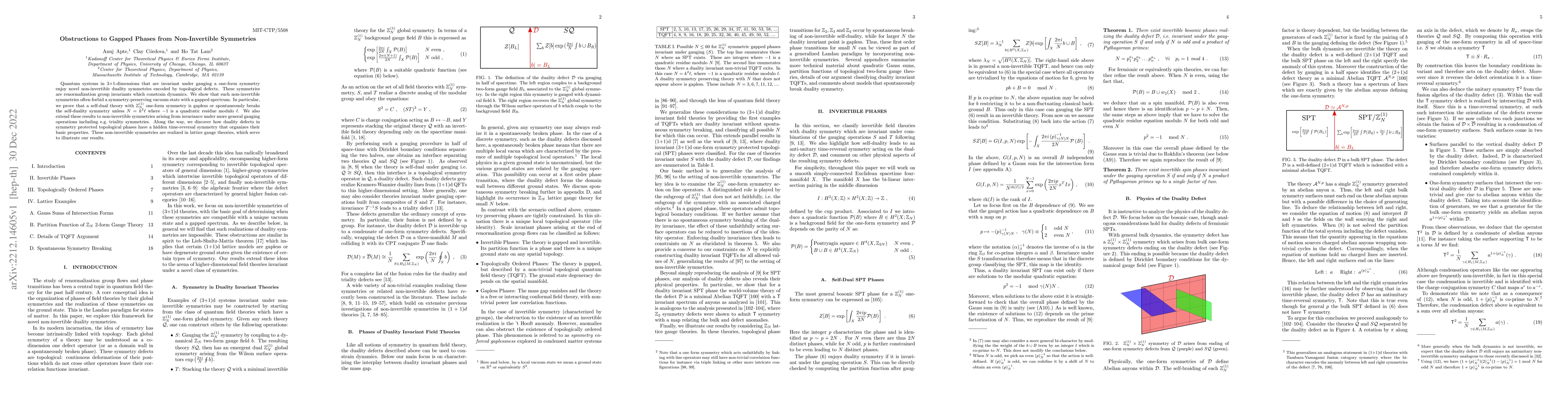 Thumbnail for Obstructions to Gapped Phases from Non-Invertible Symmetries