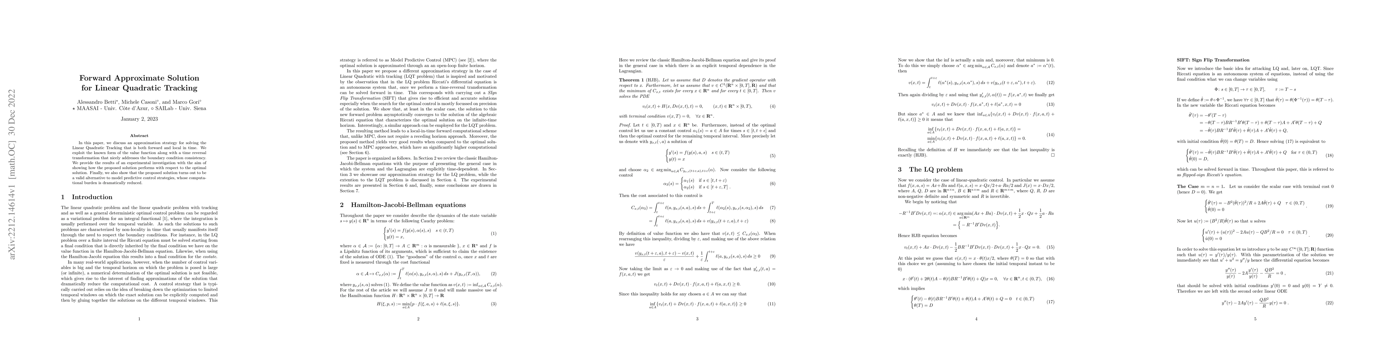 Thumbnail for Forward Approximate Solution for Linear Quadratic Tracking