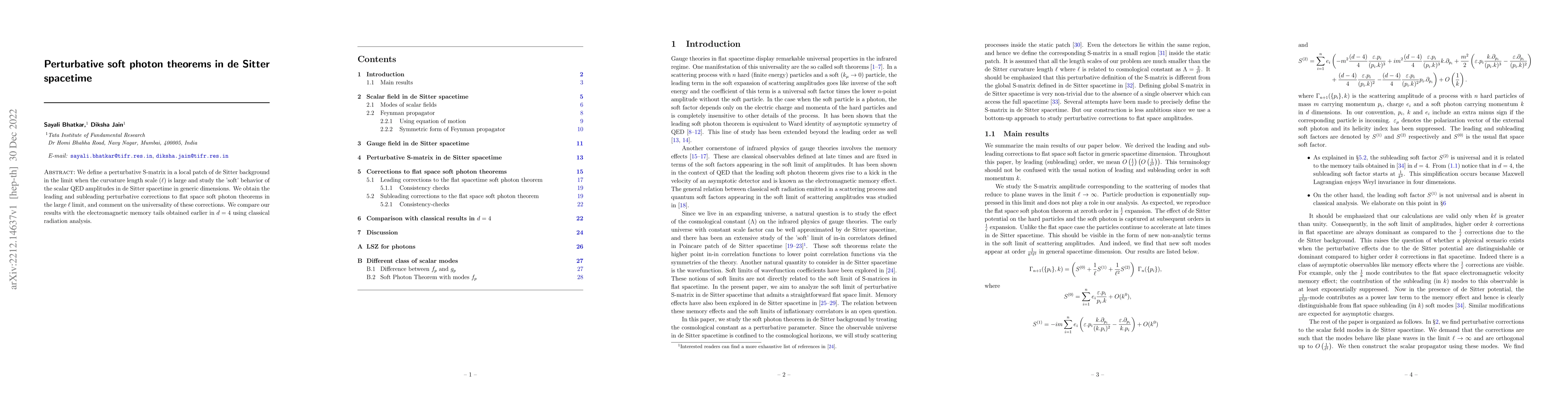 Thumbnail for Perturbative soft photon theorems in de Sitter spacetime