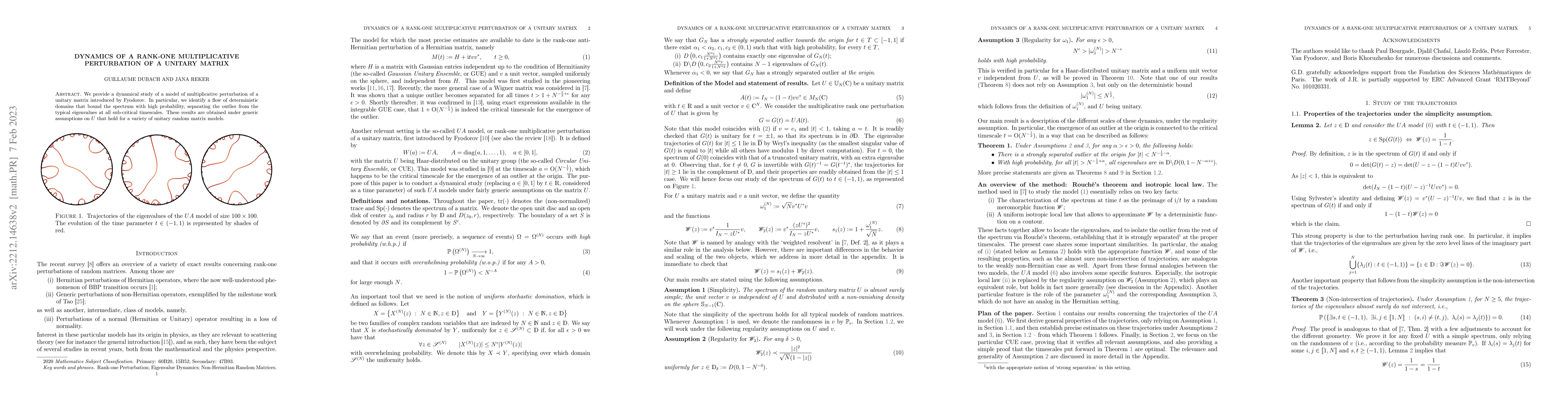 Thumbnail for Dynamics of a rank-one multiplicative perturbation of a unitary matrix