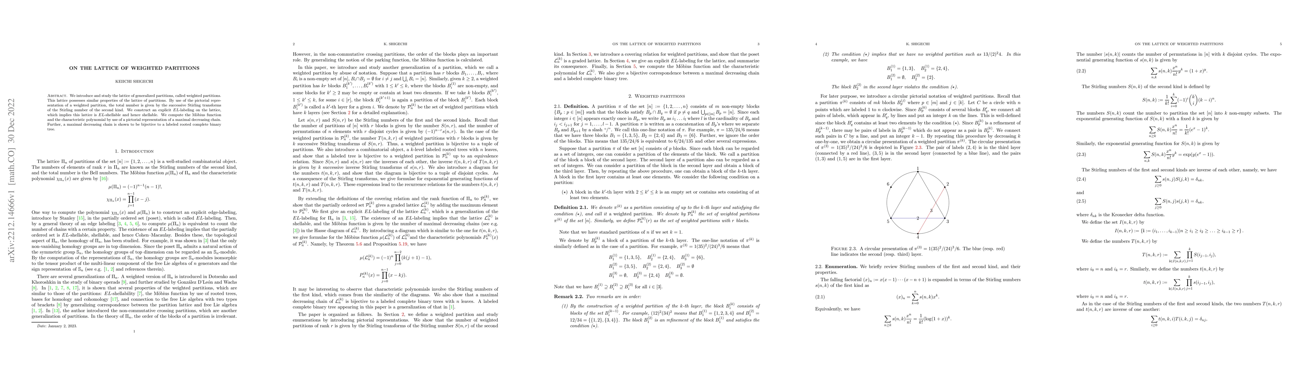 Thumbnail for On the lattice of weighted partitions