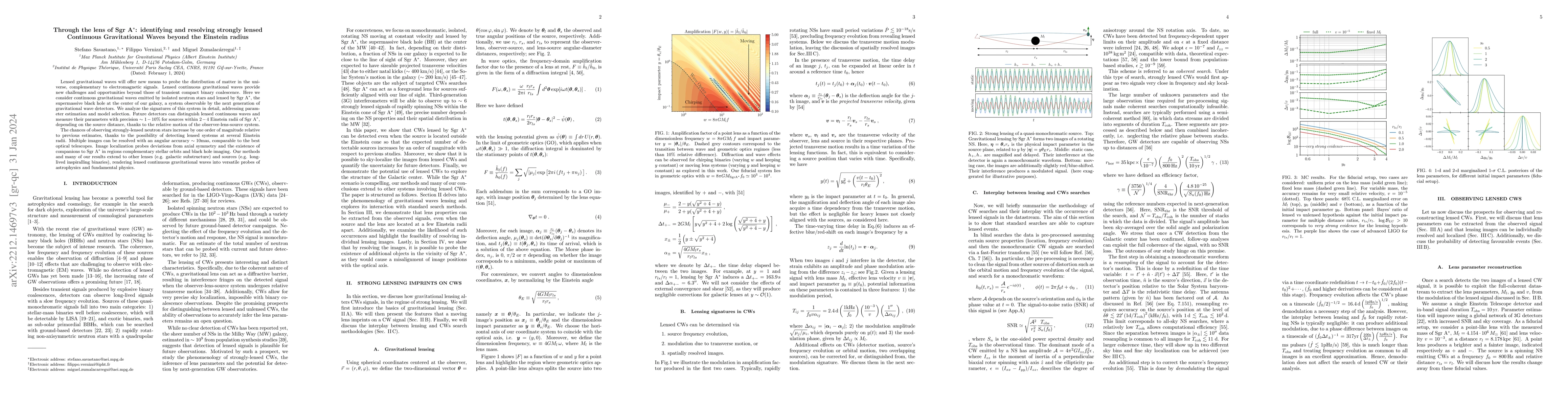 Thumbnail for Through the lens of Sgr A$^*$: identifying and resolving strongly lensed
  Continuous Gravitational Waves beyond the Einstein radius