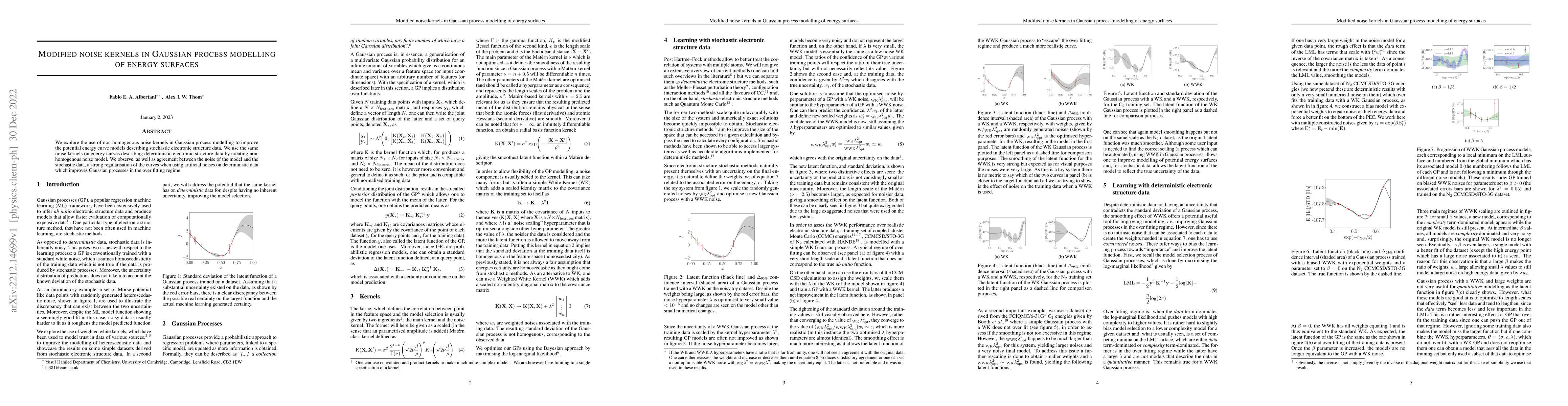 Thumbnail for Modified noise kernels in Gaussian process modelling of energy surfaces
