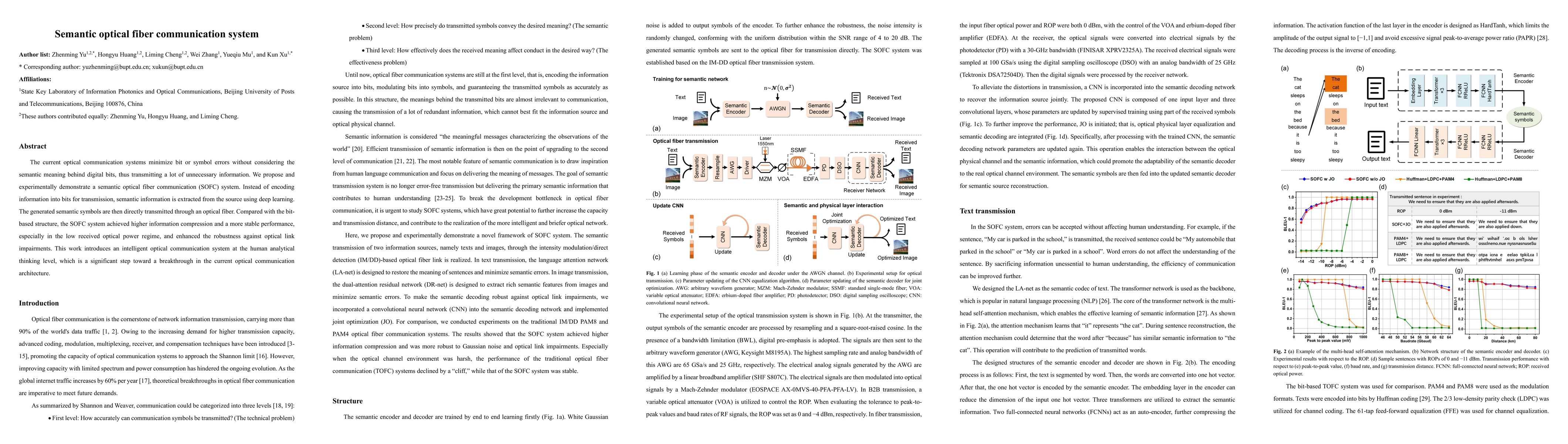 Thumbnail for Semantic optical fiber communication system