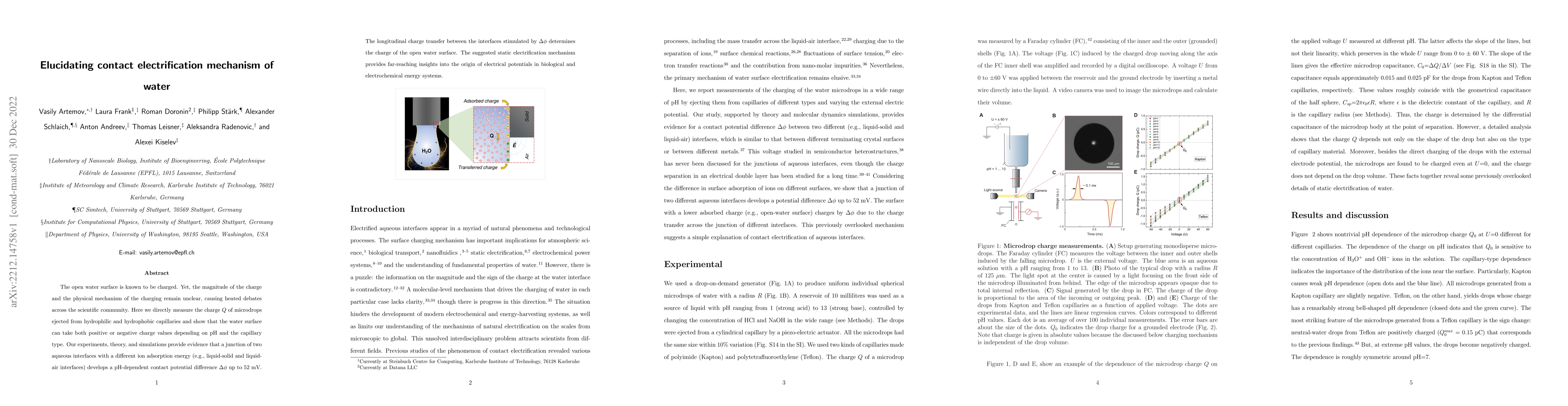 Thumbnail for Elucidating contact electrification mechanism of water