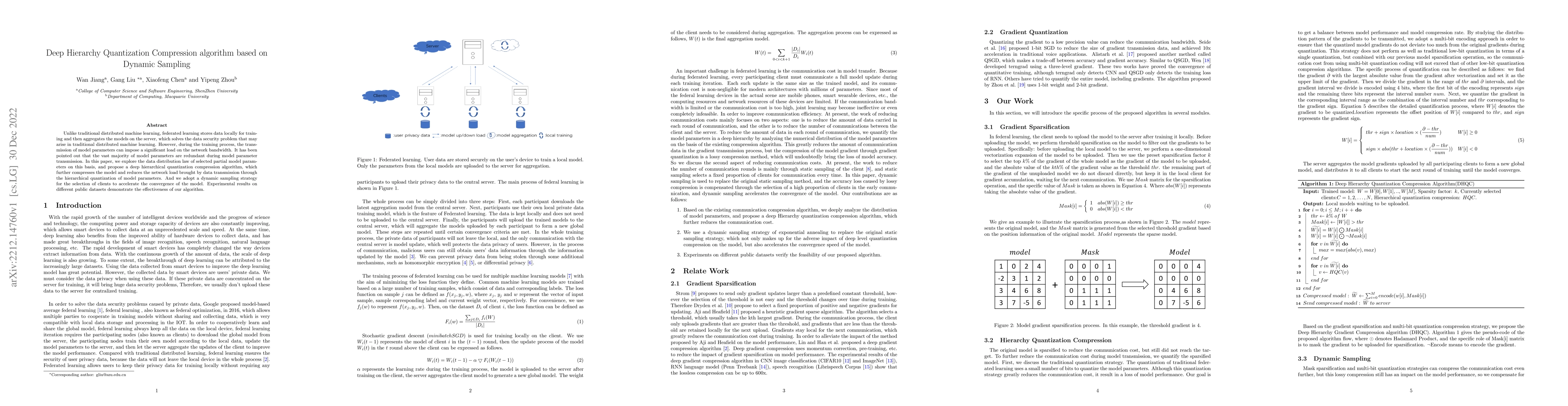 Thumbnail for Deep Hierarchy Quantization Compression algorithm based on Dynamic
  Sampling