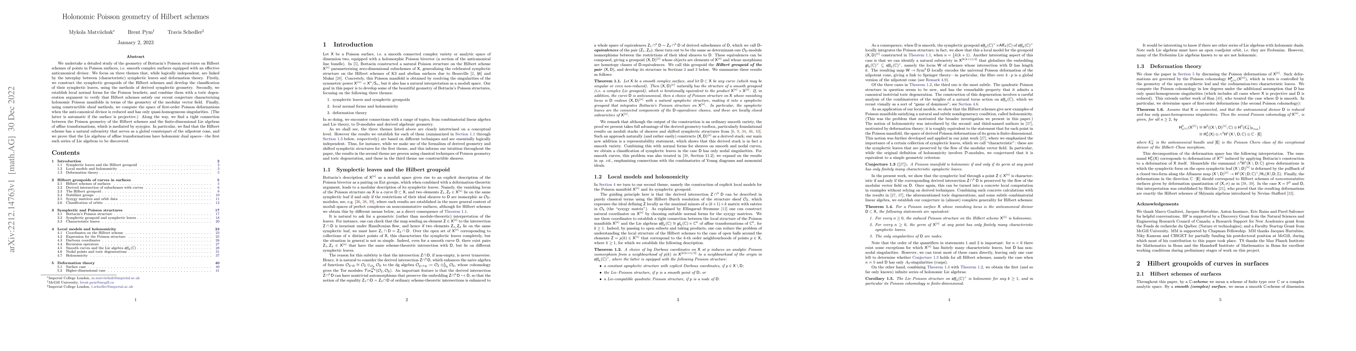 Thumbnail for Holonomic Poisson geometry of Hilbert schemes