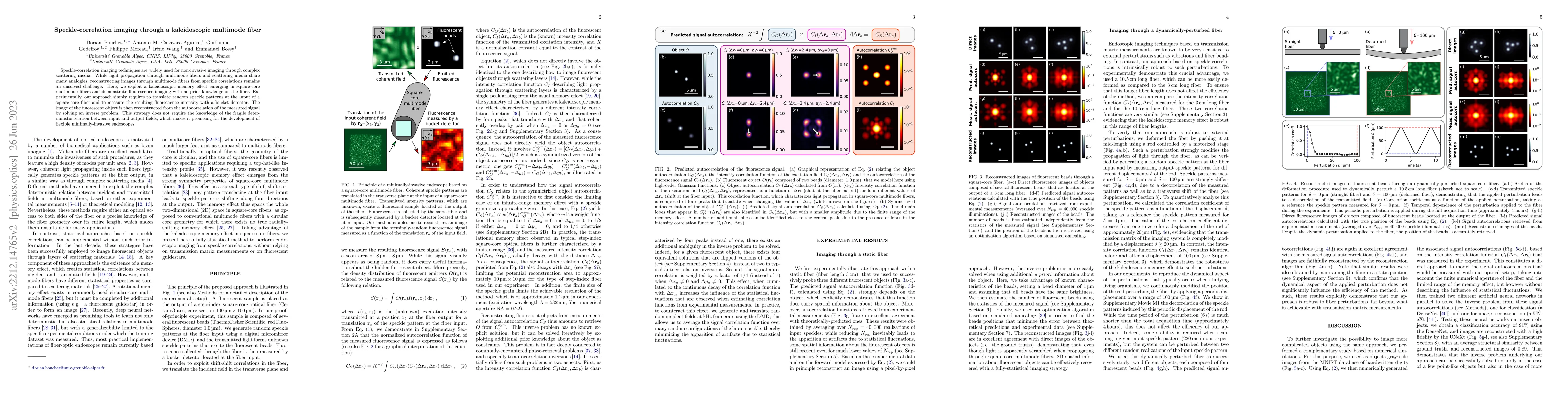 Thumbnail for Speckle-correlation imaging through a kaleidoscopic multimode fiber
