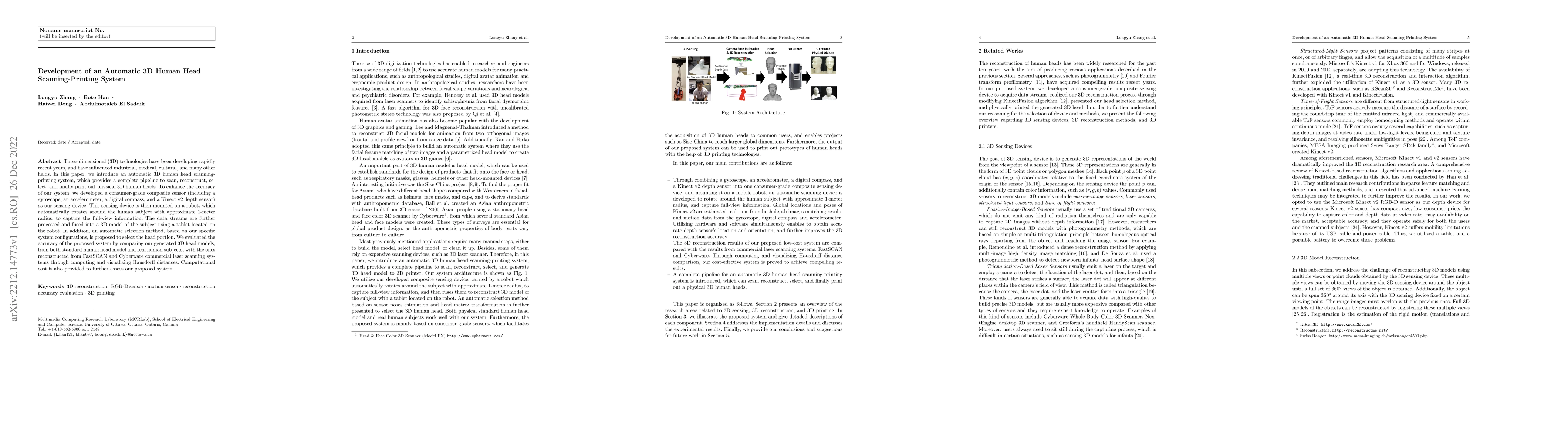 Thumbnail for Development of an automatic 3D human head scanning-printing system