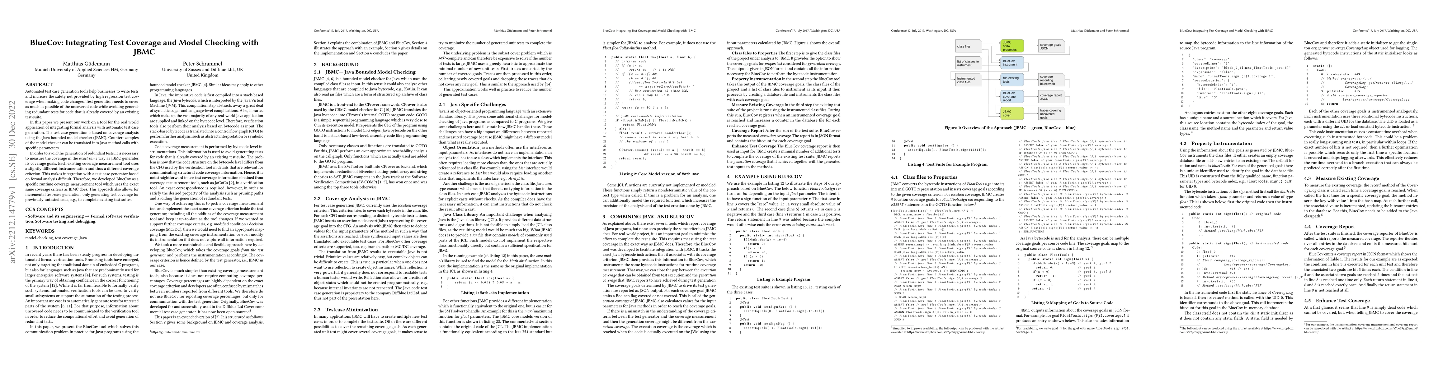 Thumbnail for BlueCov: Integrating Test Coverage and Model Checking with JBMC