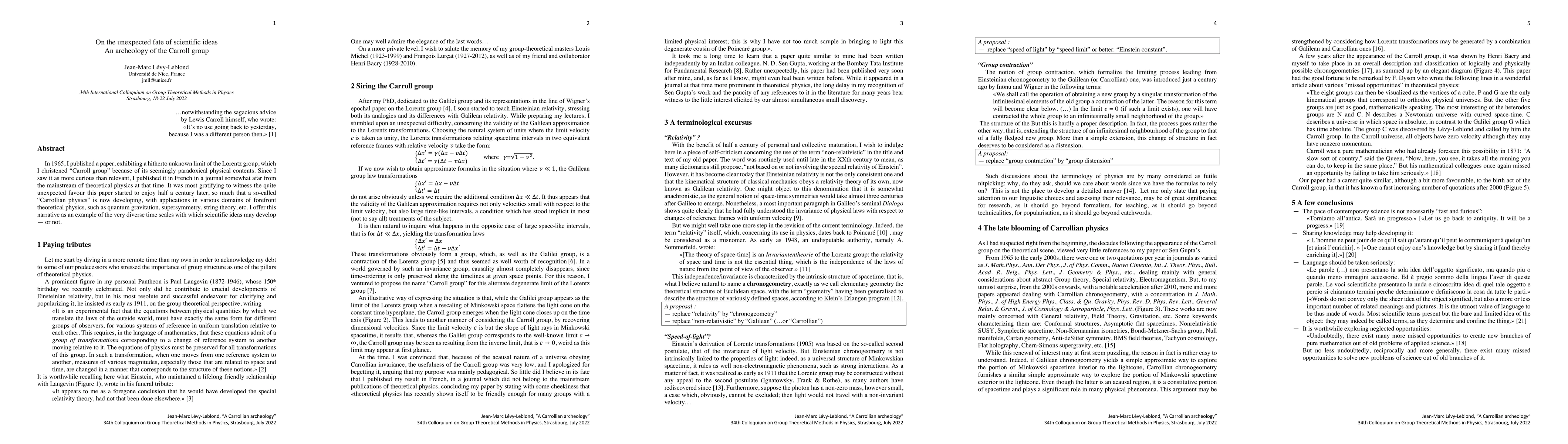 Thumbnail for On the unexpected fate of scientific ideas: An archeology of the Carroll
  group