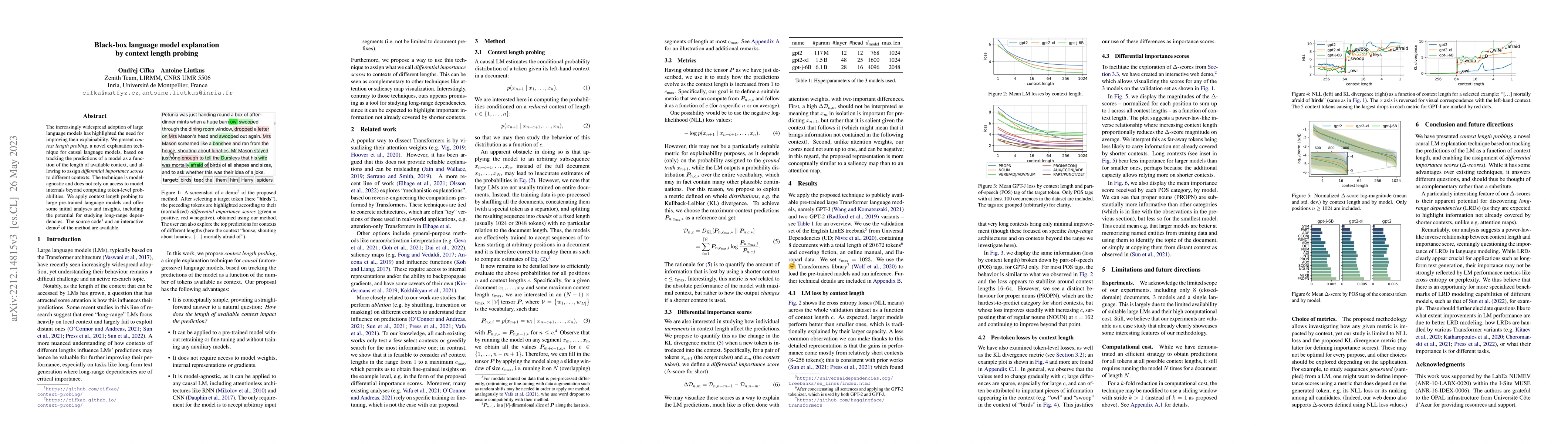 Thumbnail for Black-box language model explanation by context length probing