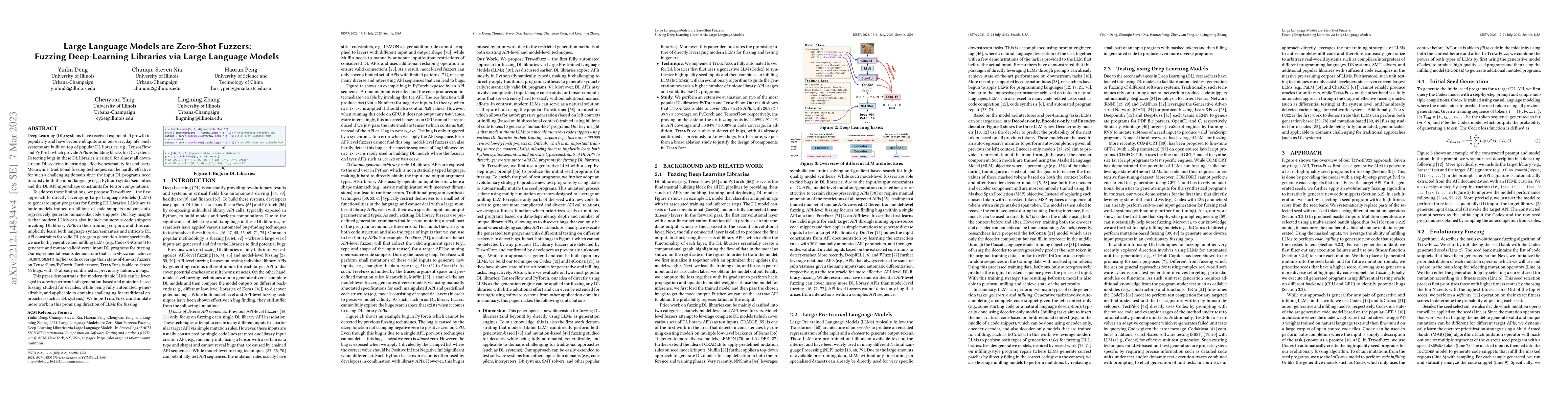 Thumbnail for Large Language Models are Zero-Shot Fuzzers: Fuzzing Deep-Learning
  Libraries via Large Language Models