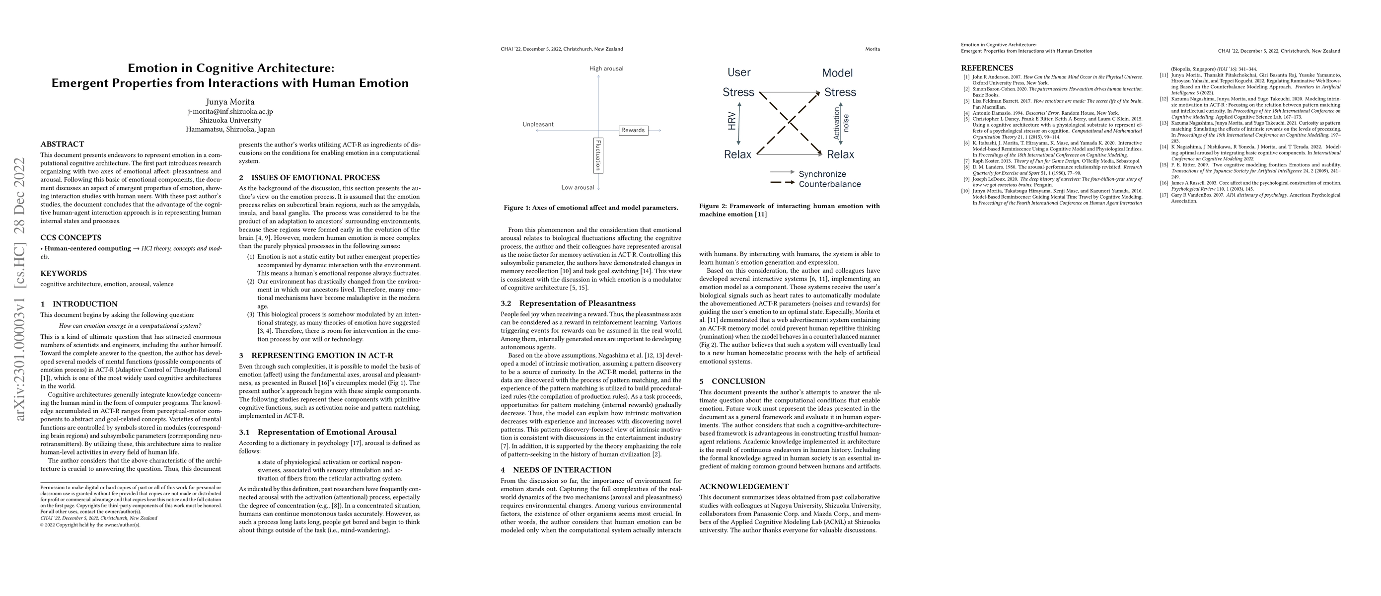 Thumbnail for Emotion in Cognitive Architecture: Emergent Properties from Interactions
  with Human Emotion