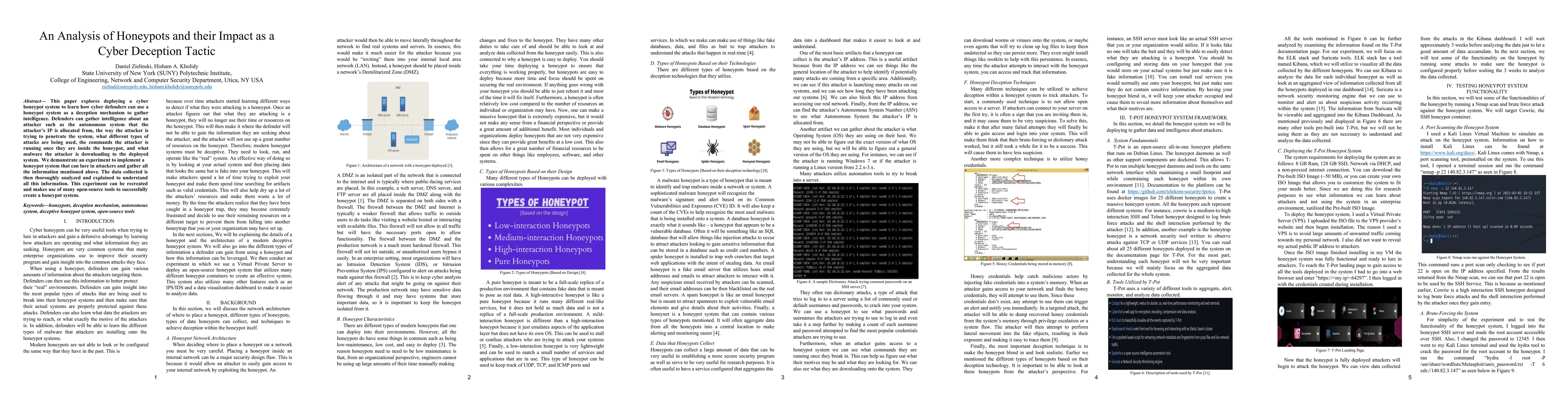 Thumbnail for An Analysis of Honeypots and their Impact as a Cyber Deception Tactic