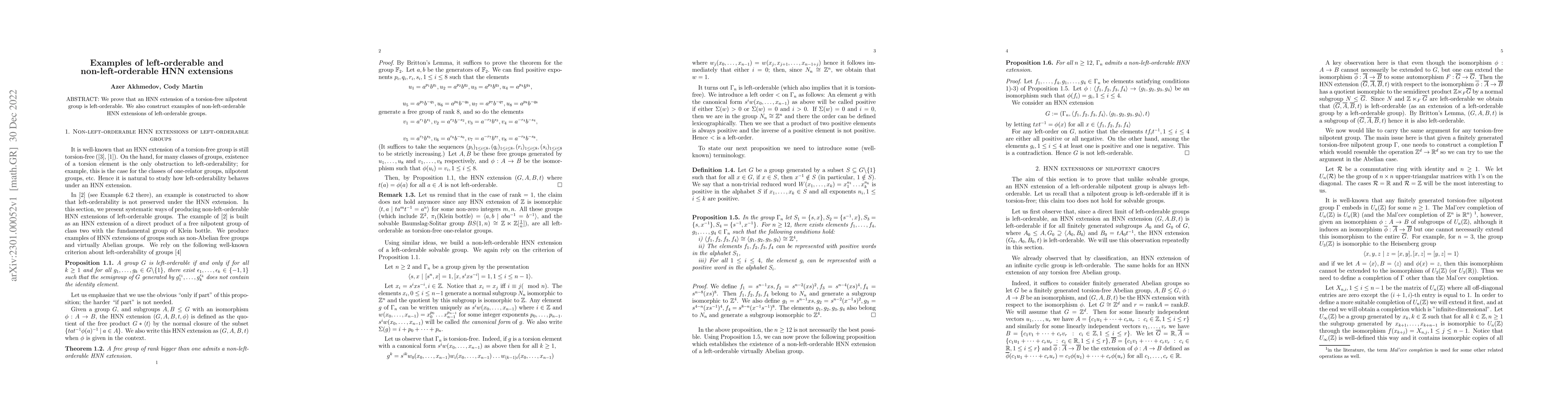 Thumbnail for Examples of left-orderable and non-left-orderable HNN extensions